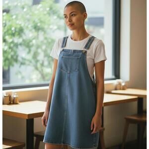 Robe jeans salopette twik denim exclusivité Simons femme Médium très ajustée